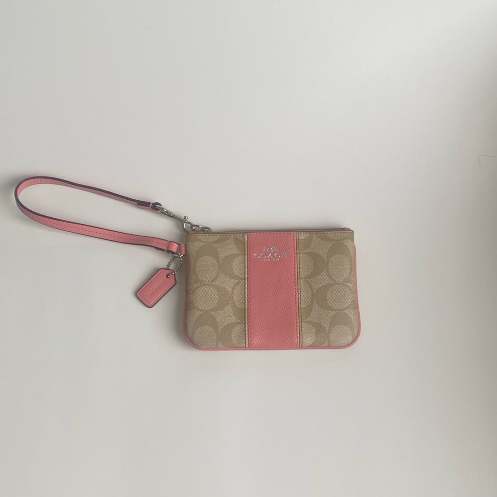 Authentic Coach Monogram Wristlet